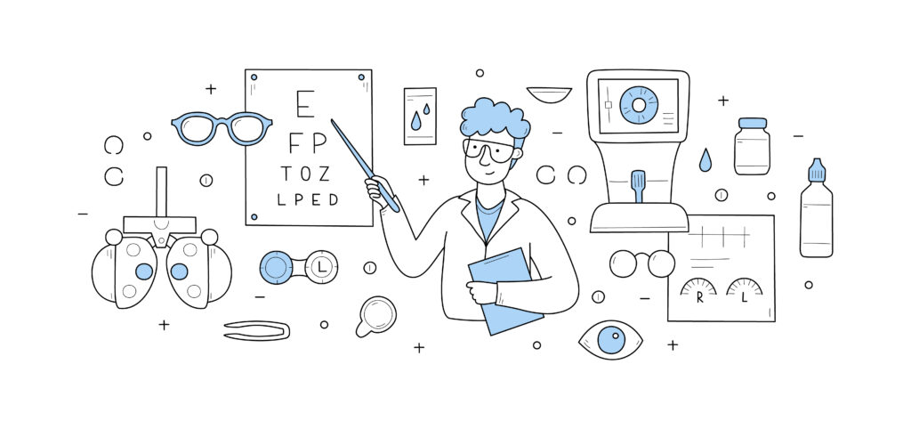 Decorative graphic for NYC eye doctor appointments